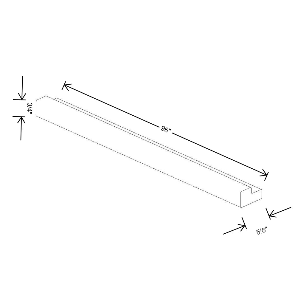 Fabuwood Quest Metro Frost 96" W X 5/8" H X 7/8" D Outside Cornere Molding